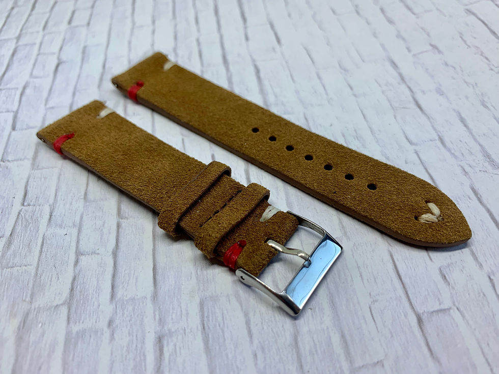 Thumbnail: Vintage Suede Leather - Hand Made Brown