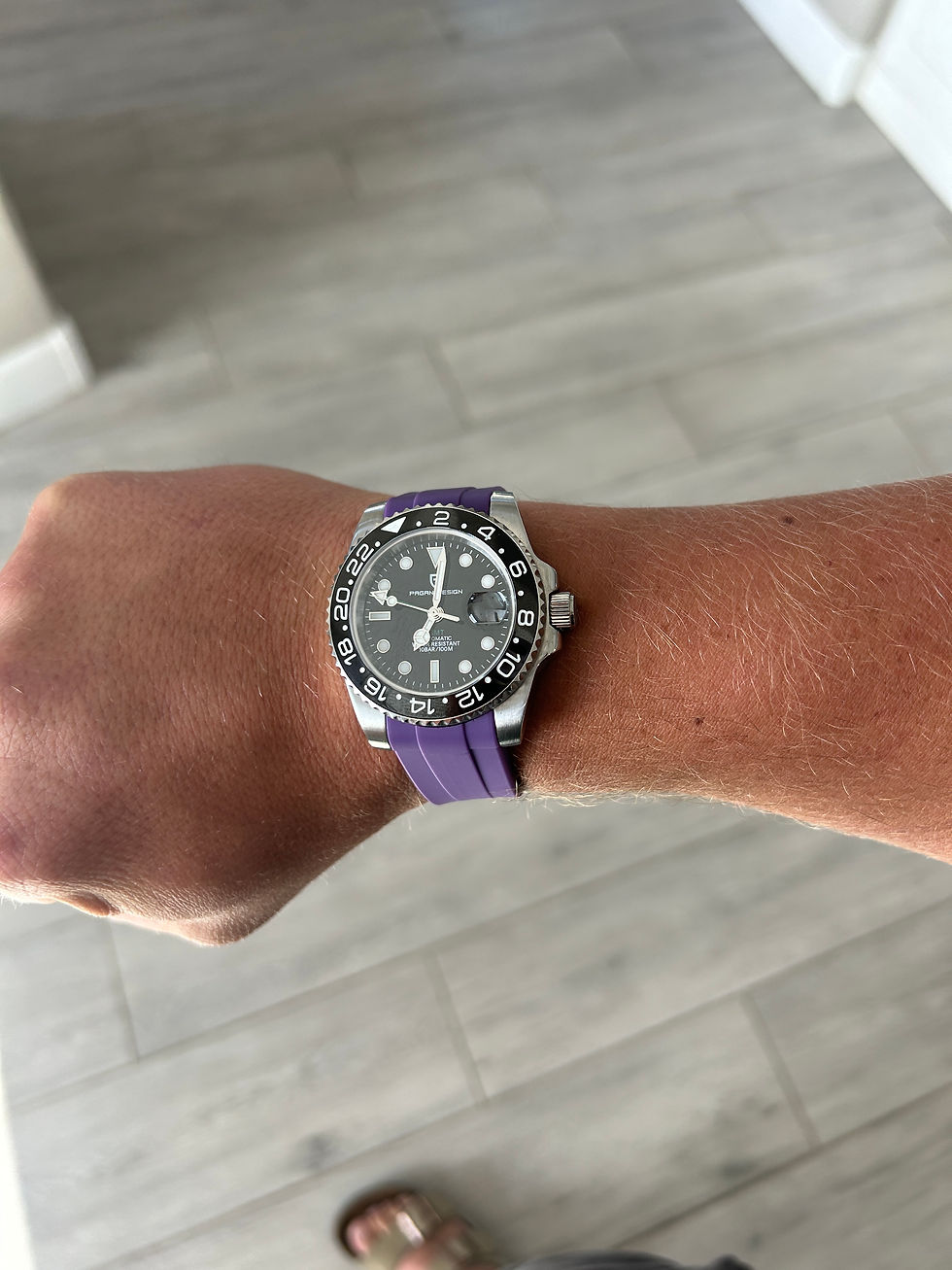 Thumbnail: 20mm PURPLE Vulcanized Rubber Strap Omega Speedmaster