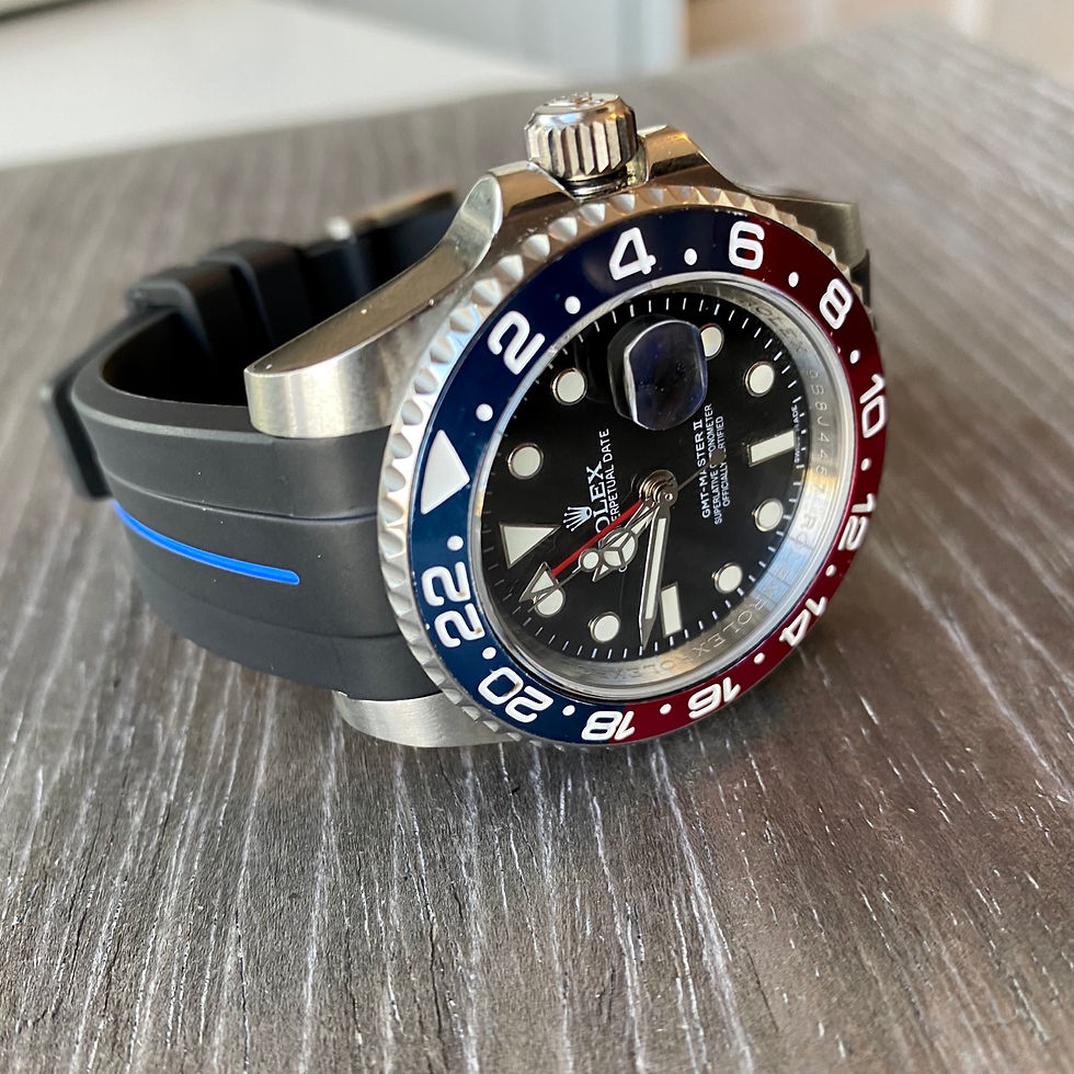 Thumbnail: 20mm Vulcanized Rubber GMT strap band