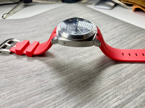 Cinturino Gomma Rosso 24mm Per Panerai PAM Sub Luminor - Ricambio USA
