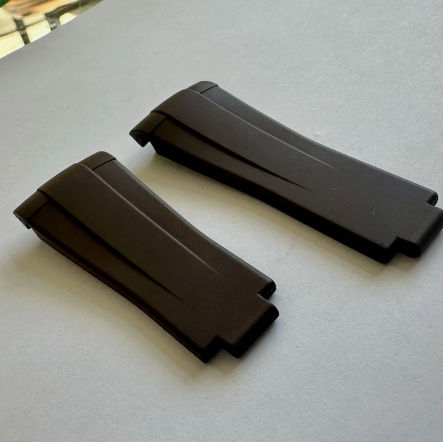 Thumbnail: 20mm BROWN Caoutchouc rubber Strap 40mm ROLEX SeaDweller Deployment