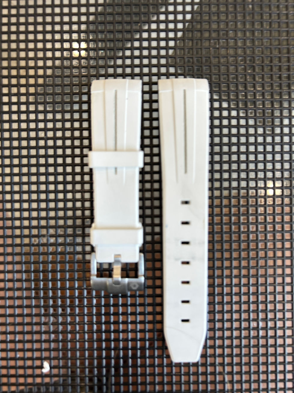 Thumbnail: 20mm WHITE Vulcanized rubber Mission to the Moon Swatch Moonswatch GREY