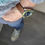 Thumbnail: BROWN “Antiqued Vintage” Leather strap GREEN stitch