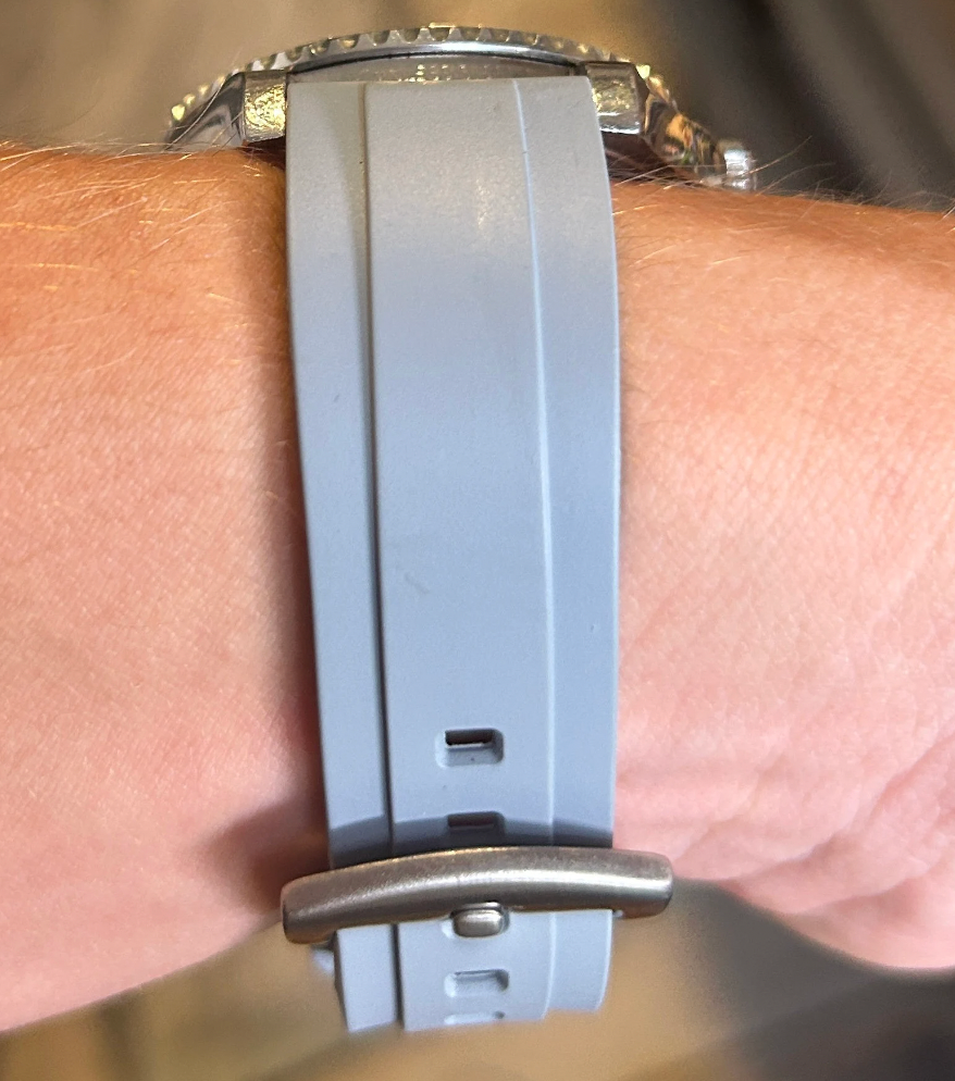 Thumbnail: GRAY Vulcanized Caoutchouc rubber Strap Straight Edge Quick Release