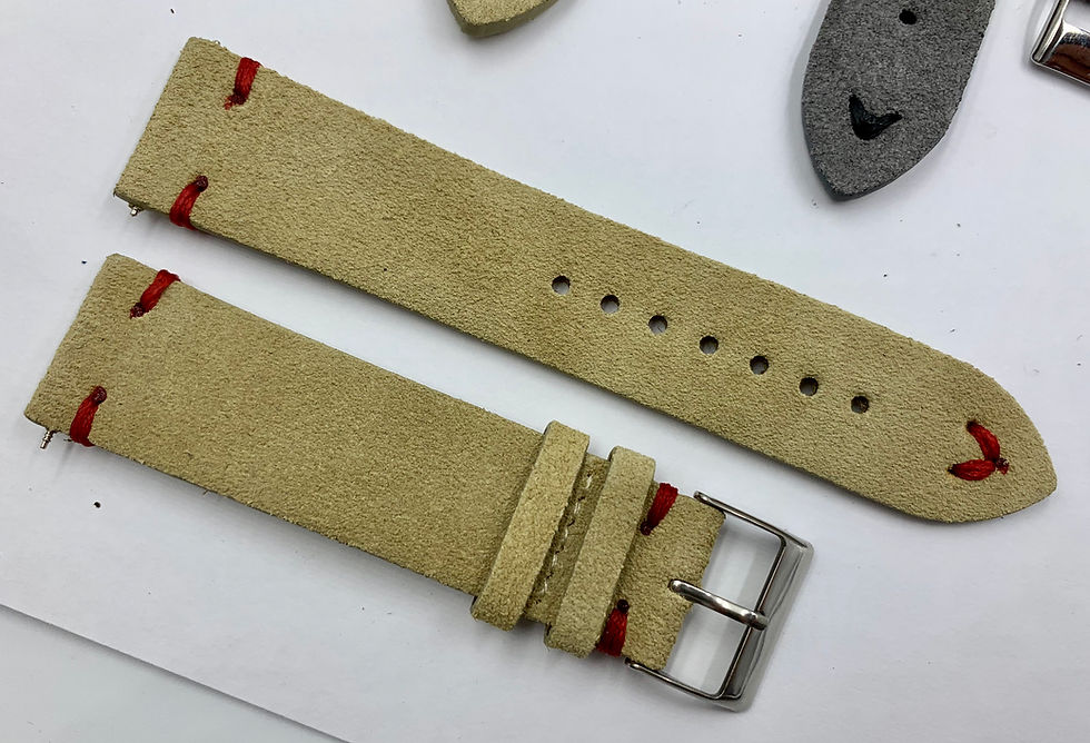 Thumbnail: Vintage Suede Leather - Hand Made Tan