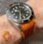 22mm TUDOR Brownish Orange Vulcanized Distressed rubber strap BLACK bay watches 