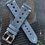Thumbnail: Dark GRAY Leather Racing strap WHITE Stitch