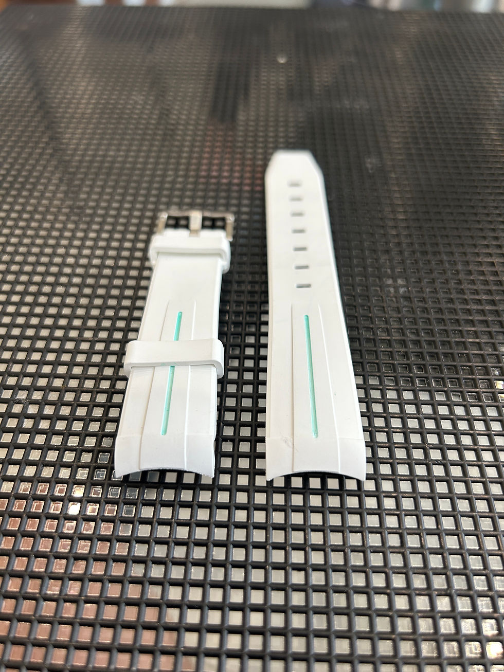 Thumbnail: 20mm WHITE Vulcanized rubber Mission to Earth Swatch Moonswatch GREEN