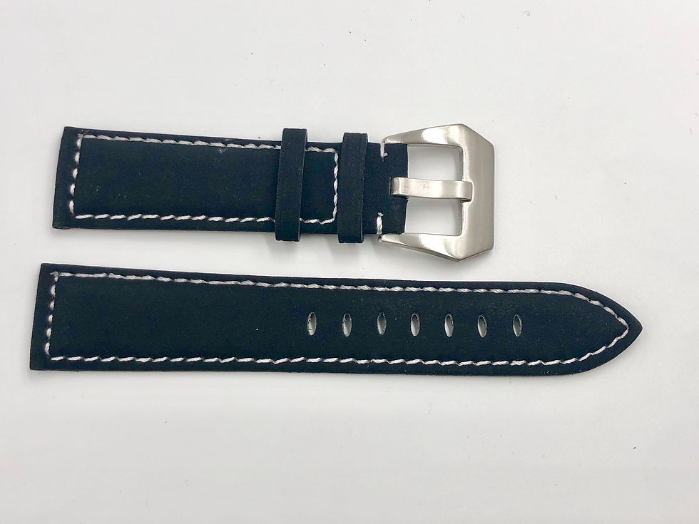 Thumbnail: Black Suede Leather Watch Strap