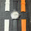 Thumbnail: 20mm ORANGE BLACK WHITE Vulcanized Caoutchouc rubber Strap Rolex YACHT-MASTER