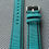 Thumbnail: AQUA sailcloth & leather BLACK stitch watch strap