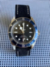 BLACK Canvas & Leather strap WHITE stitching