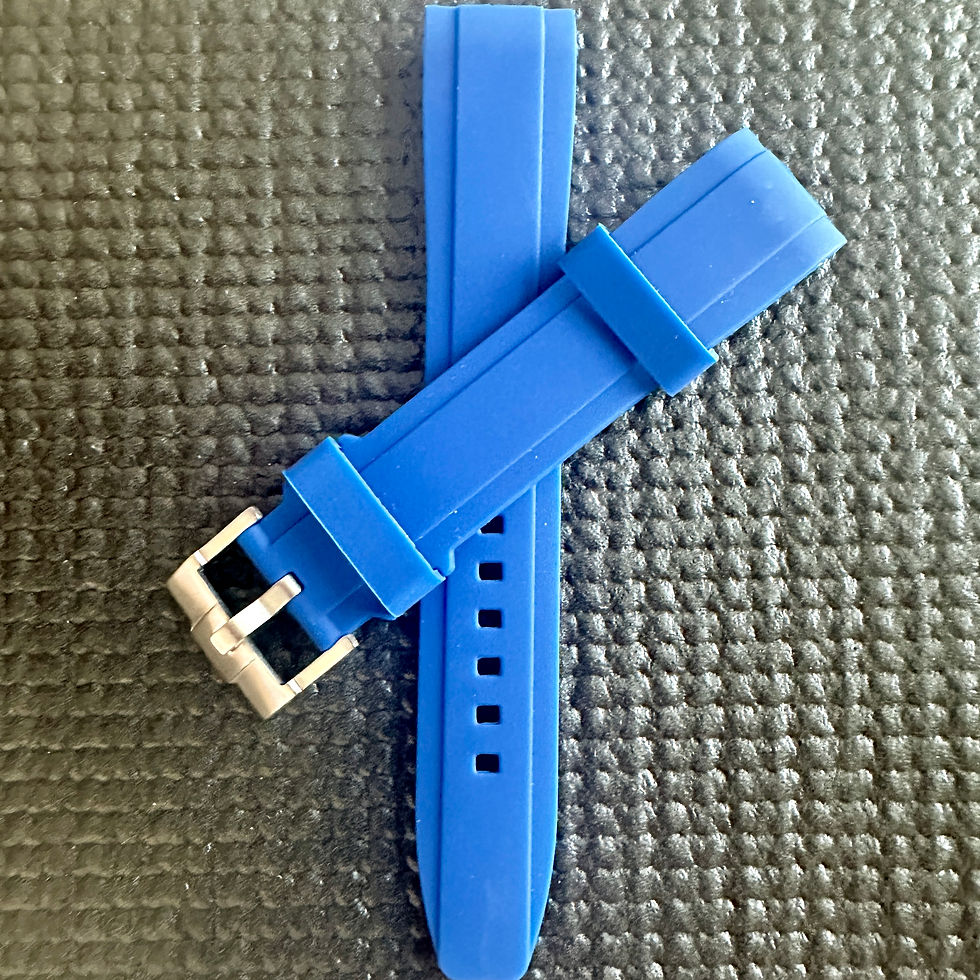 Thumbnail: 20mm BLUE E Silicone Rubber Strap fits ROLEX Deepsea, YACHTMASTER, D