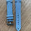Thumbnail: Light BLUE Suede Vintage Leather watch strap band DARK GREEN stitch