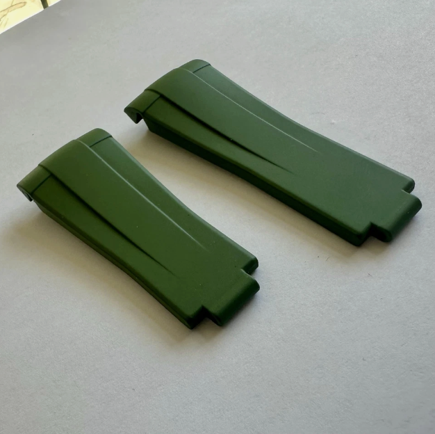 Thumbnail: 20mm GREEN Caoutchouc rubber Strap 40mm ROLEX SeaDweller Deployment