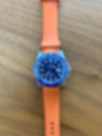 Thumbnail: 20mm ORANGE Vulcanized Caoutchouc rubber Strap Long Rolex SUBMARINER