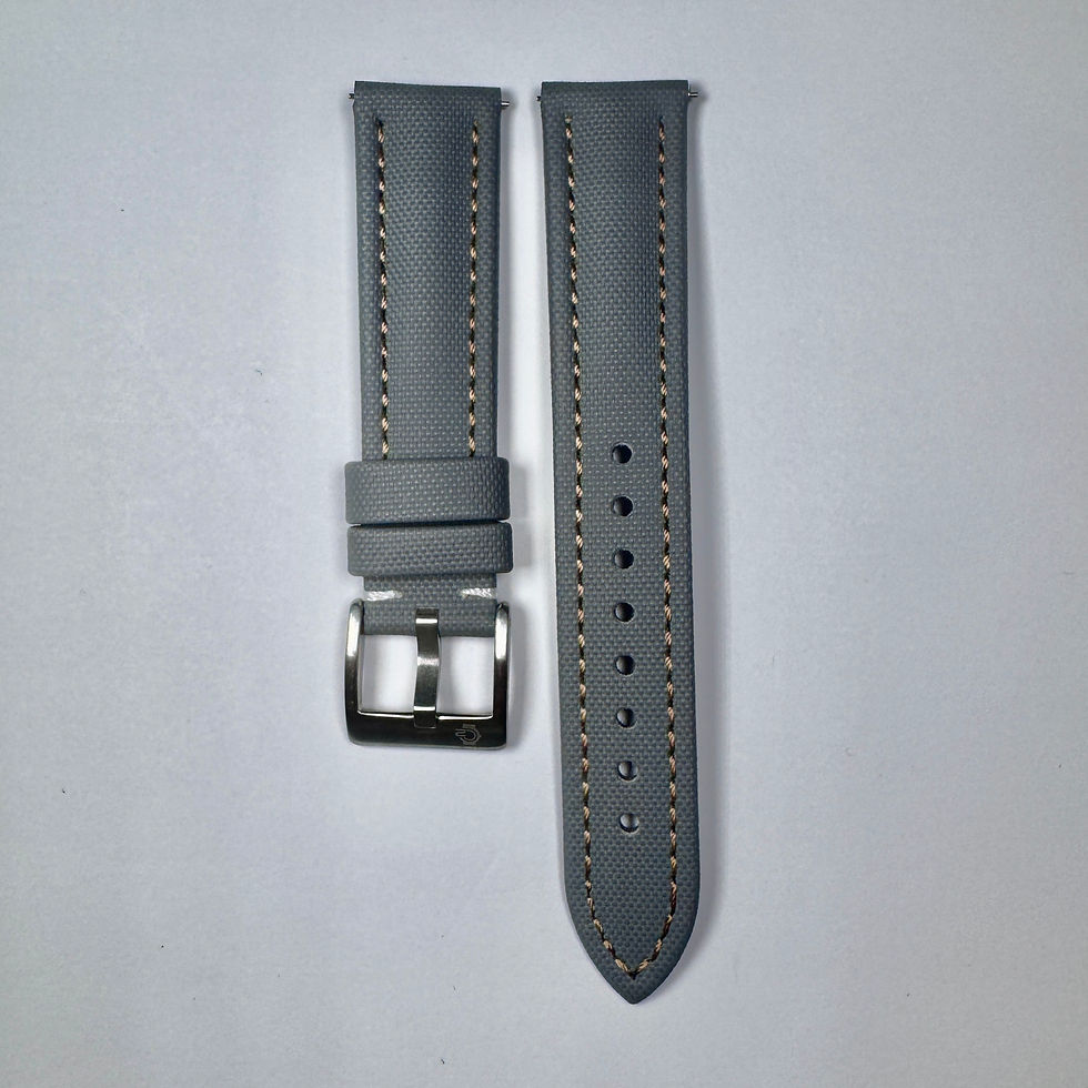 Thumbnail: High Quality Real Sailcloth Waterproof Watch Strap Brown Stitch
