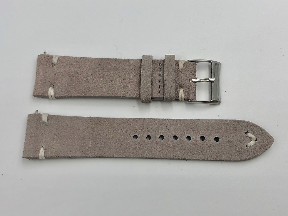 Thumbnail: Vintage Suede Leather - Hand Made Gray