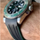 Thumbnail: 20mm BLACK & GREEN Rubber Strap Band Fits Rolex Watch Submariner with Deployment