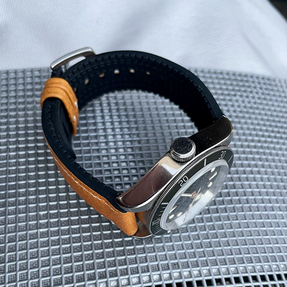Thumbnail: Waterproof TAN Top Grain leather rubber base