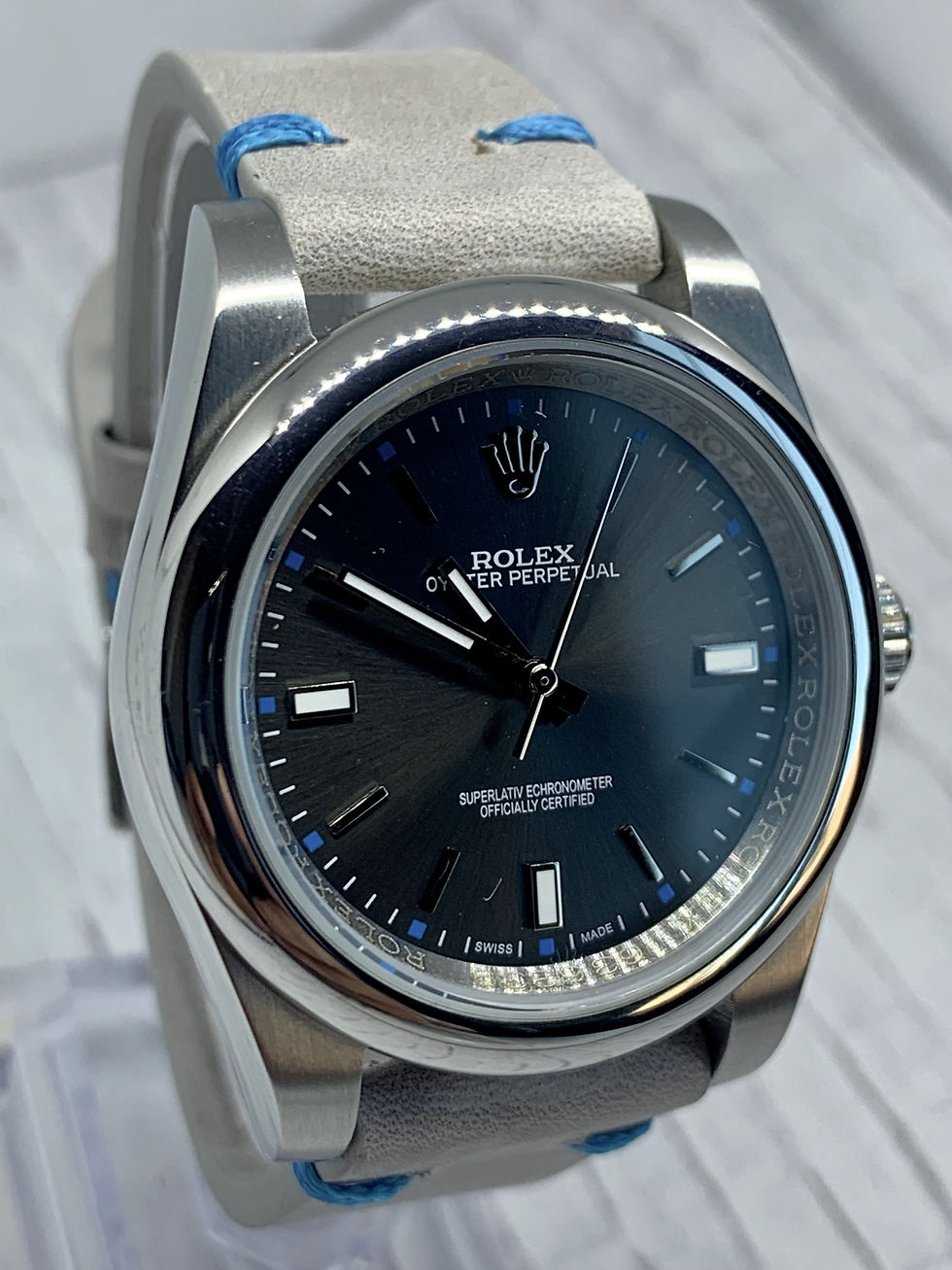Thumbnail: QR - Vintage Leather - Hand Made Gray Grey Strap