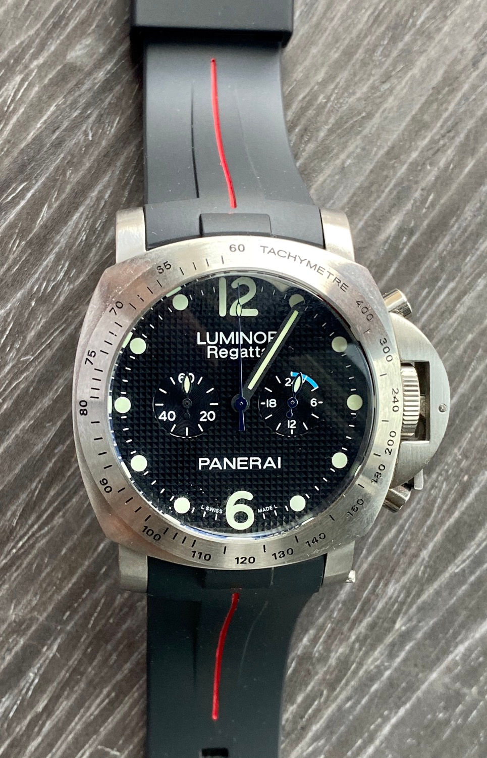 Thumbnail: 24mm Vulcanized Rubber strap Panerai Luminor watches (RED)