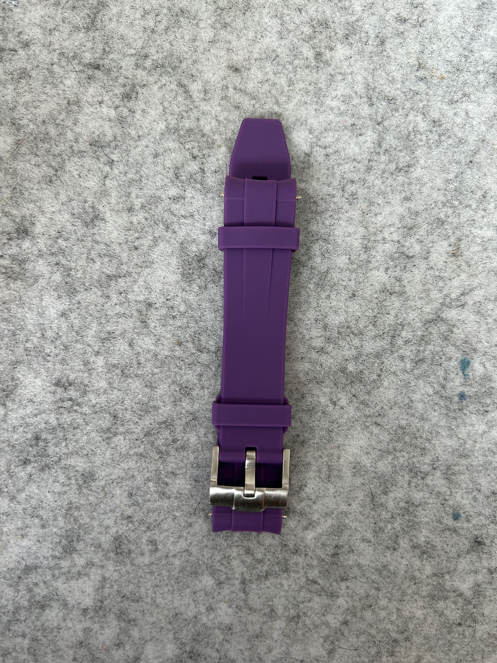 Thumbnail: 20mm PURPLE Vulcanized Rubber Strap Omega Speedmaster