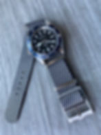 Thumbnail: Tudor Black Bay Nylon MILITARY Strap - GRAY & BLACK
