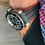 Thumbnail: 20mm Black/RED Vulcanized Rolex Rubber Strap Submariner, GMT, Explorer or Yacht