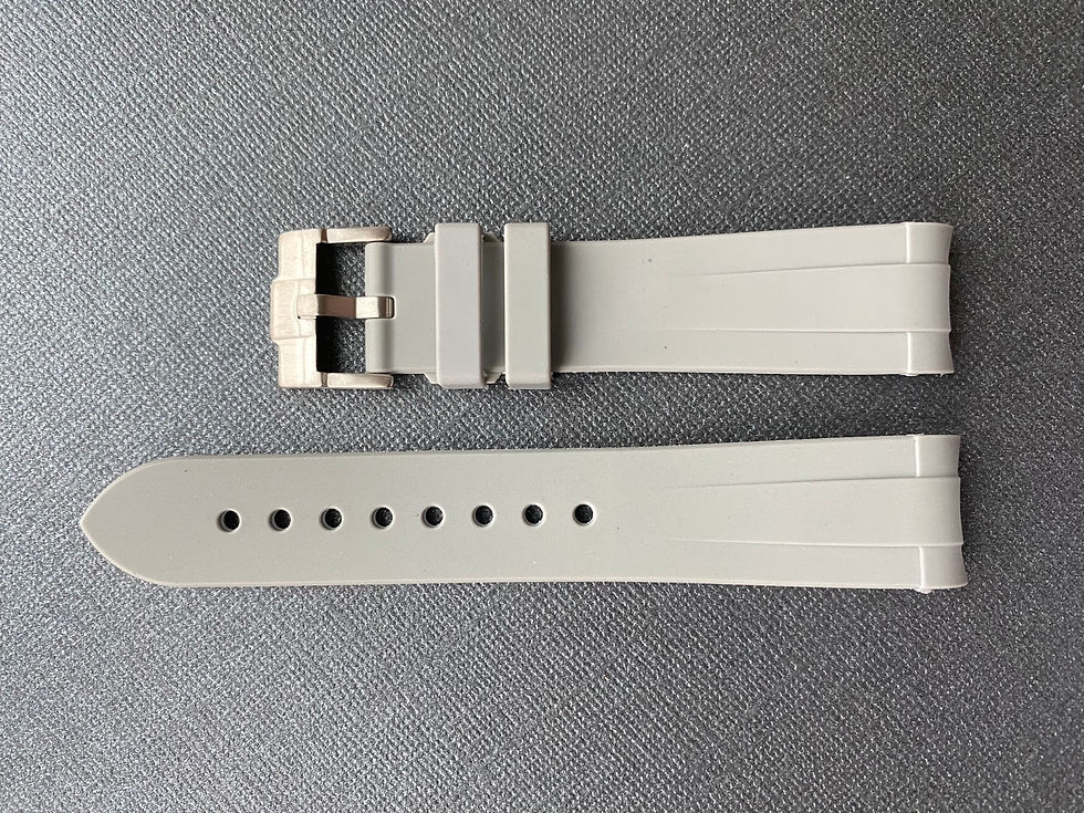 Thumbnail: 20mm GRAY/WHITE Vulcanized strap for Rolex GMT