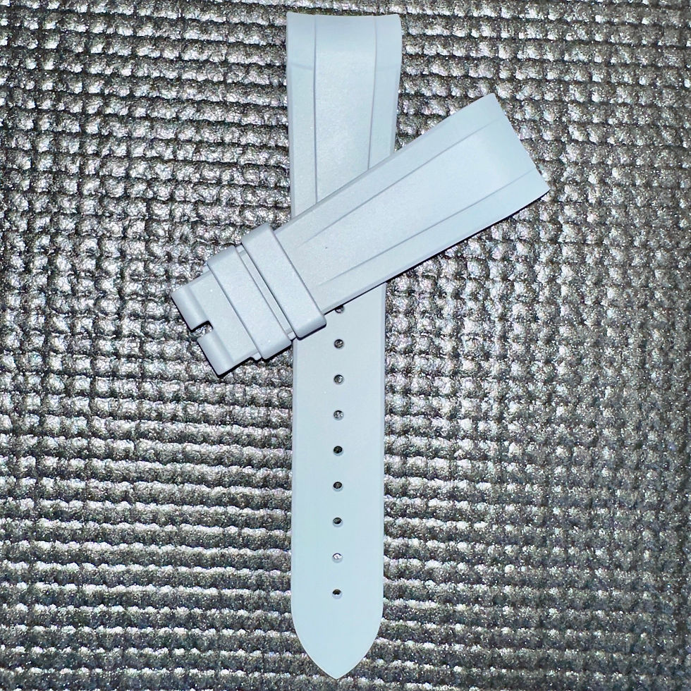 Thumbnail: 22mm GRAY/GREY Caoutchouc rubber Strap TUDOR Watch Band PLEASE READ