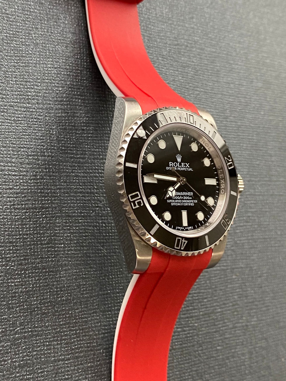 Thumbnail: 20mm RED/WHITE Vulcanized Rubber for Submariner