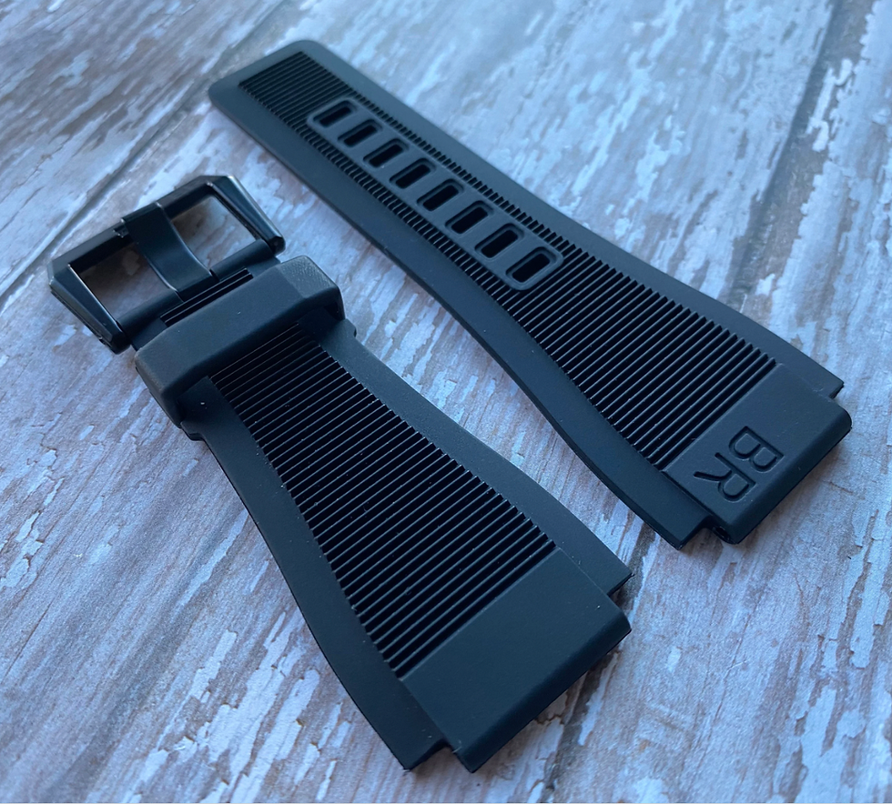 Thumbnail: Black Rubber Strap/Band Fits Br01 & Br03 Models BLACK Buckle