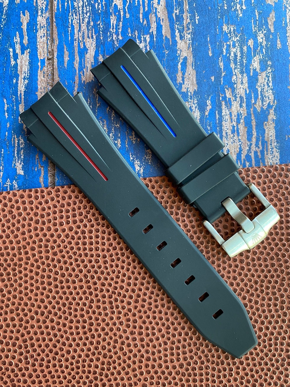 Thumbnail: 20mm Flared Vulcanized Rubber strap band Rolex watches