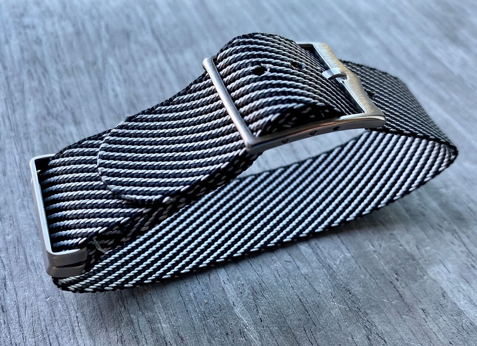 Thumbnail: Tudor Black Bay Nylon MILITARY Strap - GRAY & BLACK