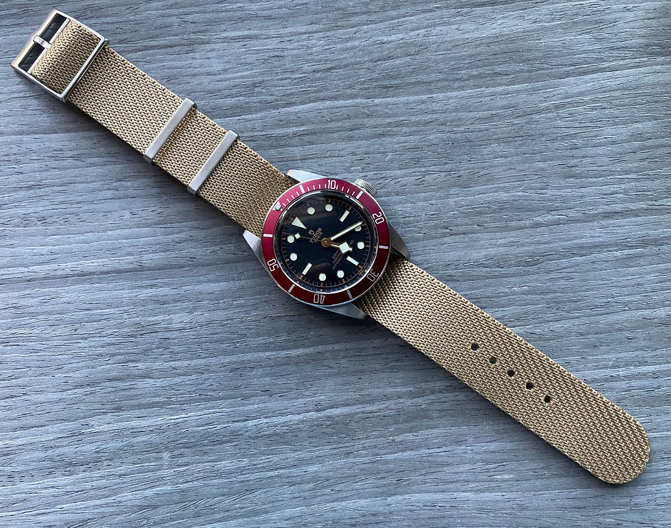 Thumbnail: Tudor NATO strap for Black Bay watches - TAN/Beige Nylon military band