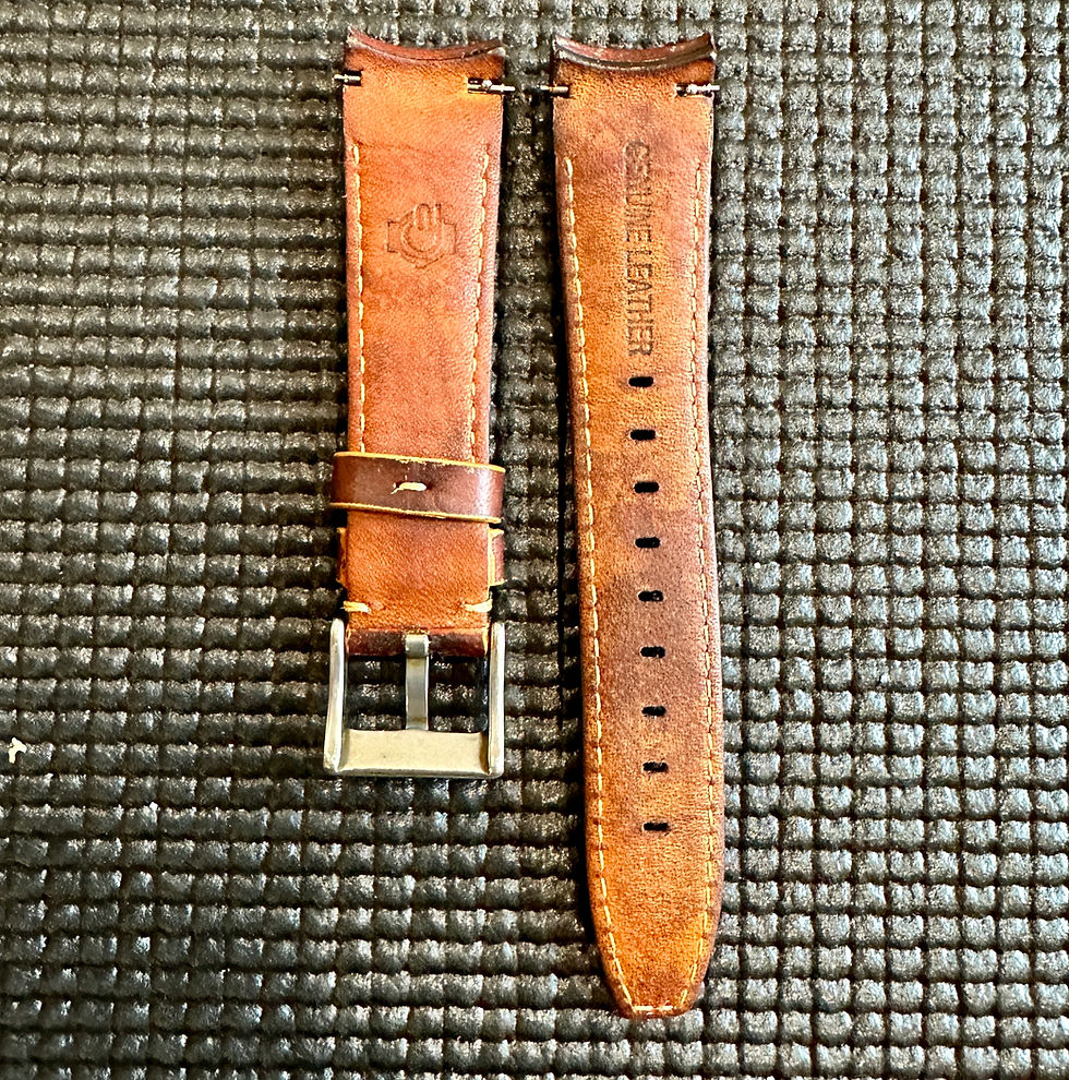 Thumbnail: 21mm DARK BROWN Leather curved Strap 41mm Rolex Submariner 42mm Explorer II