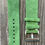 Thumbnail: GREEN Suede Vintage Leather strap band WHITE stitch