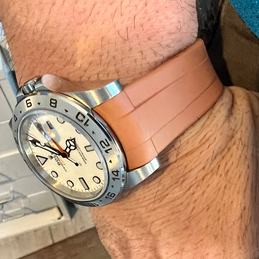 Thumbnail: 21mm Cauotchouc Vulcanized rubber strap for 41mm submariner and 42mm ExplorerII