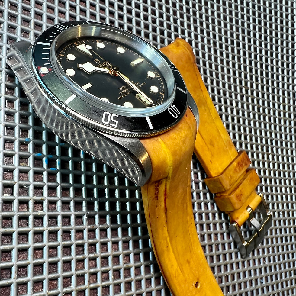 Thumbnail: 22mm Tudor Brownish Orange Vulcanized Rubber BLACK BAY
