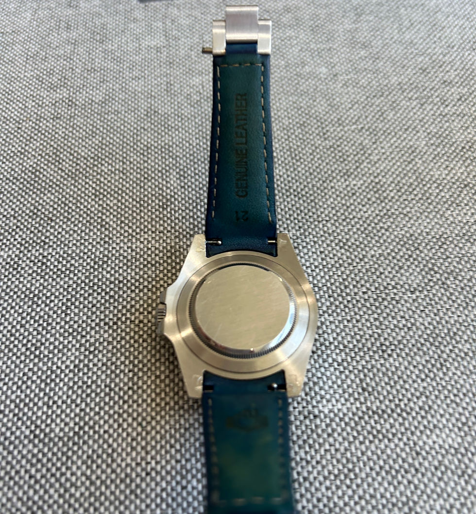 Thumbnail: 21mm Blue Leather strap for Rolex Explorer