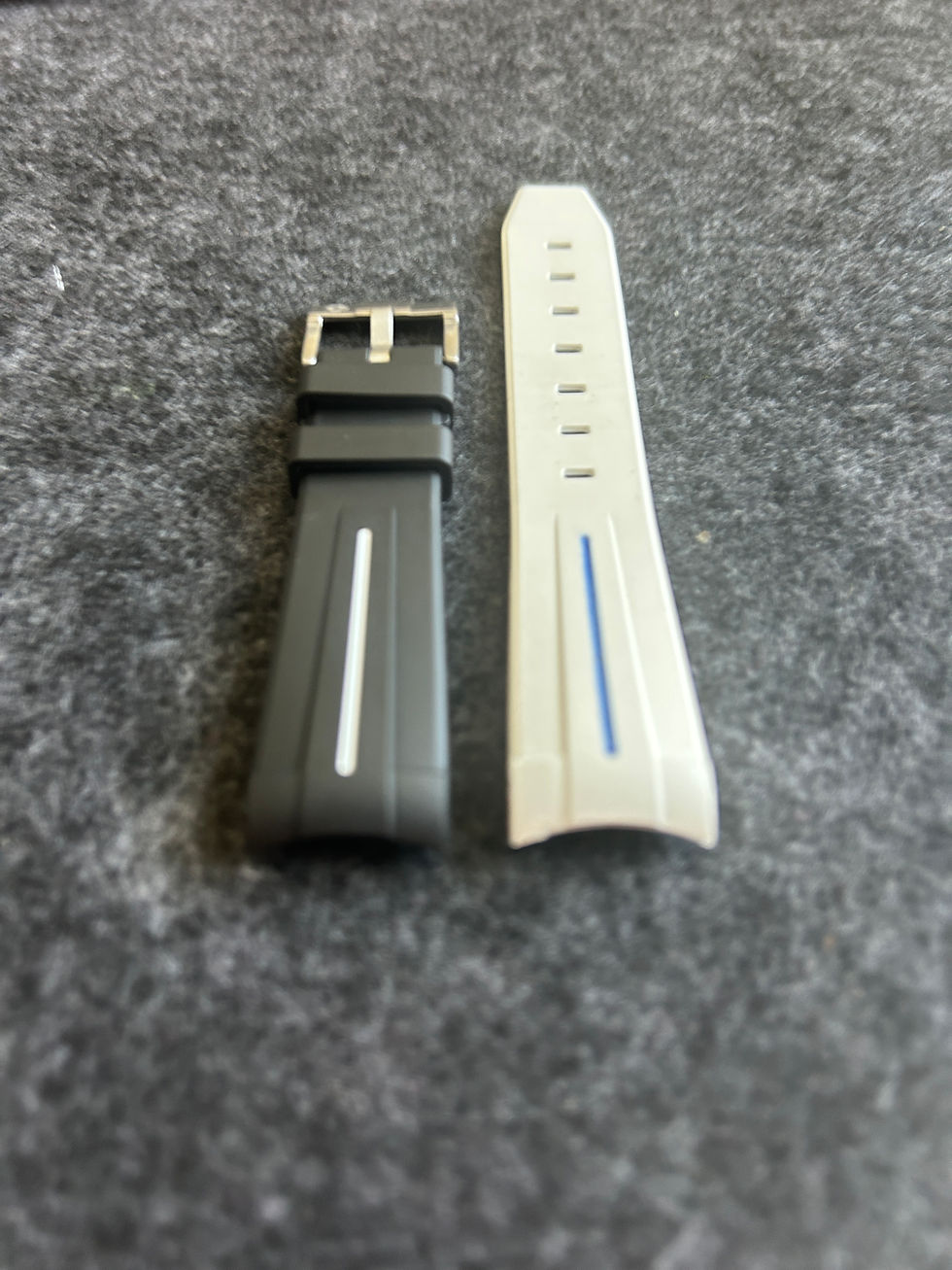 Thumbnail: 20mm BATMAN Black white blue Caoutchouc rubber strap GMT-MASTER II