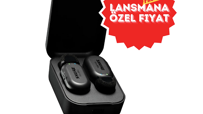 Shure MoveMic Two - TR Garantili İki Kanallı Kablosuz Yaka Mikrofonu