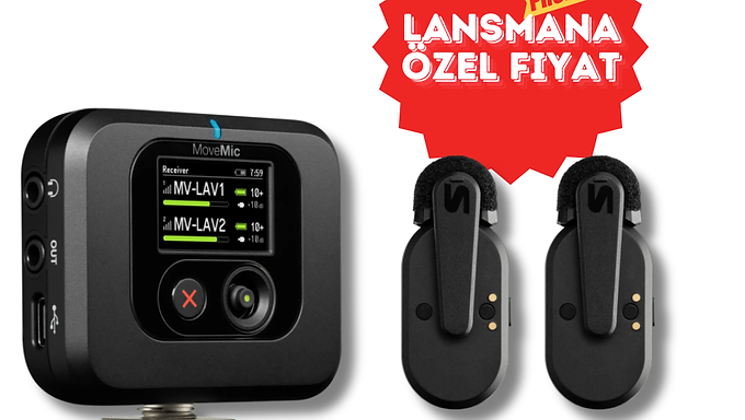 Shure MoveMic Yaka Mikrofonu + Alıcı Kit - TR Garantili Kablosuz Set