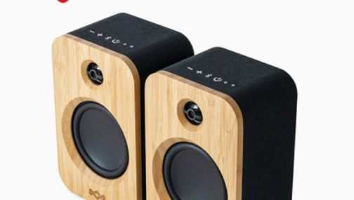 House of Marley Get Together Duo Bluetooth Bookshelf Speaker, Siyah, EM-JA019-SB