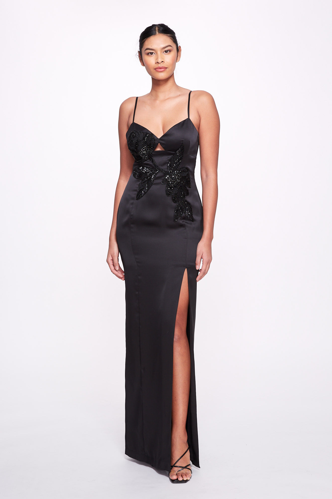 Sleeveless Embellished Column Gown