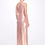 Thumbnail: V-neck Twisted Foiled Jersey Gown with Illusion Cutouts