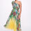 Thumbnail: One Shoulder Ruffled Printed Chiffon Dress