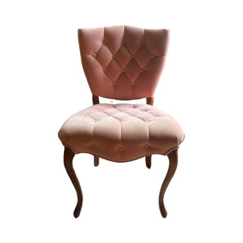 Pink Velvet Side Chair Fable Rentals