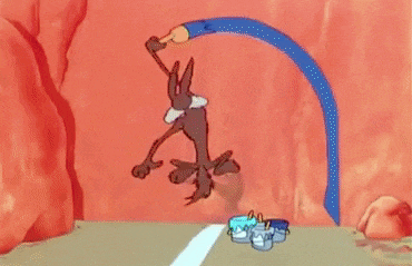 wiley e coyote tunnel paint.gif